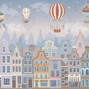 d-06-01_Домики с шарами-fon d-06-01_Домики с шарами-fon