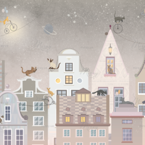 d-06-07_Cats on the roofs-fon d-06-07_Cats on the roofs-fon