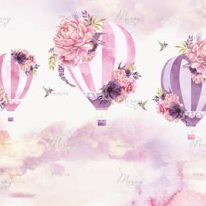 d-07-11_Воздушние кулі і колібрі фіолетові-fon d-07-11_Воздушние кулі і колібрі фіолетові-fon