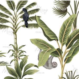 d-08-03_Jungle with lemur and sloth-fon d-08-03_Jungle with lemur and sloth-fon