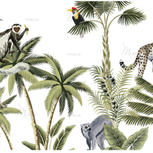 d-08-04_Jungle with leopard and lemur-fon d-08-04_Jungle with leopard and lemur-fon