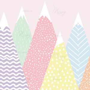 d-10-010-scandinavian mountains in pastel colors d-10-010-scandinavian mountains in pastel colors