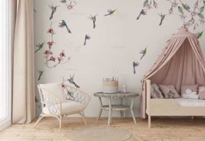 Empty light brown wall in modern child room. Mock up interior in scandinavian style. Free, copy space for your picture, poster. Bed, toys, rattan armchair. Cozy room for kids. 3D rendering. Empty light brown wall in modern child room. Mock up interior in scandinavian style. Free, copy space for your picture, poster. Bed, toys, rattan armchair. Cozy room for kids. 3D rendering.