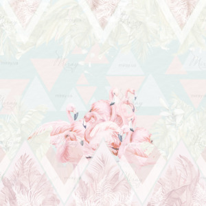 d-13-016-Wall_with_flamingo_in_leaves_light d-13-016-Wall_with_flamingo_in_leaves_light