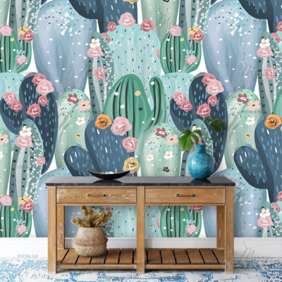 Cacti with flowers_ Cacti with flowers_