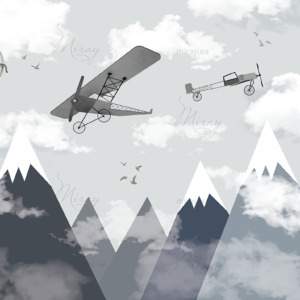 d-10-032-Горы_самолеты_серо-синие d-10-032-Горы_самолеты_серо-синие