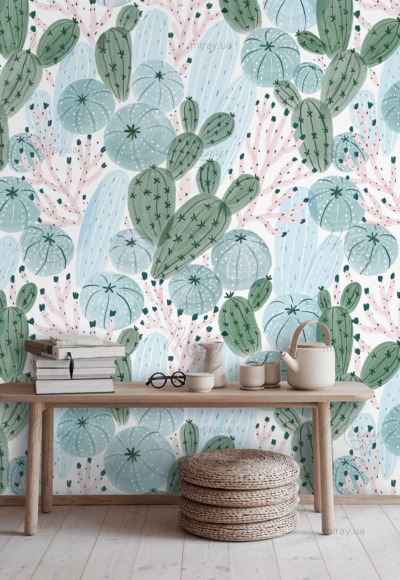 d-14-125-Blue and pink cacti d-14-125-Blue and pink cacti