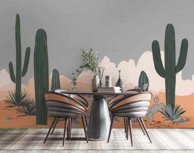 Кактусы в пустыне Кактусы в пустыне