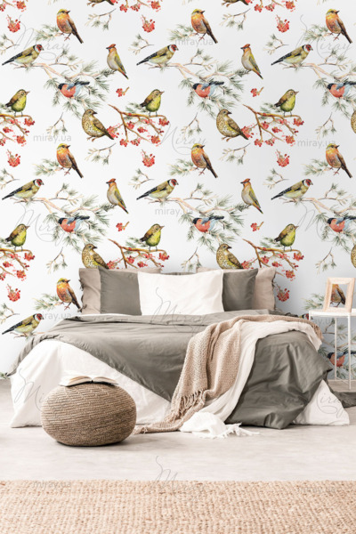 d-13-030-Birds with rowan d-13-030-Birds with rowan