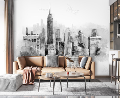 d-20-010-Black and white city d-20-010-Black and white city