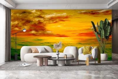 p-12-015-Картина маслом Гарний захід біля узбережжя-z p-12-015-Картина маслом Гарний захід біля узбережжя-z