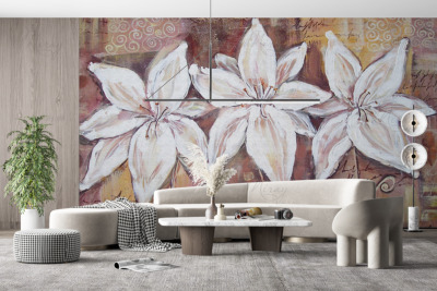 p-14-018-Lily flower, acrylic painting-z p-14-018-Lily flower, acrylic painting-z