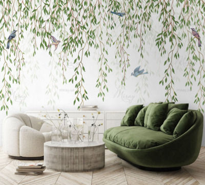 Hanging branches with birds-B Hanging branches with birds-B