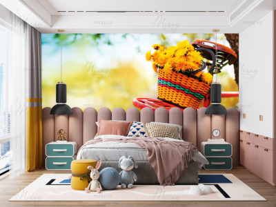 p-07-124-велосипед с жельыми одуванчиками-z p-07-124-велосипед с жельыми одуванчиками-z