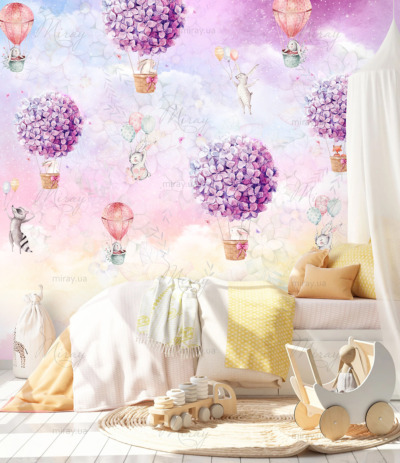 d-07-019-Зверята на шарах из цветов d-07-019-Зверята на шарах из цветов