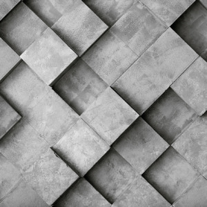 The gray textured wall is made of cubes The gray textured wall is made of cubes