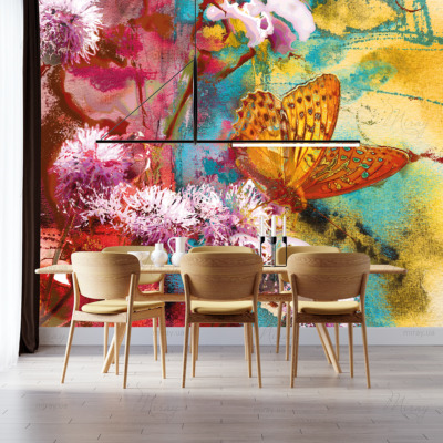 p-12-047-живопись бабочка на цветах-z p-12-047-живопись бабочка на цветах-z