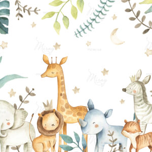 Safari animals watercolor illustration baby nursery Safari animals watercolor illustration baby nursery
