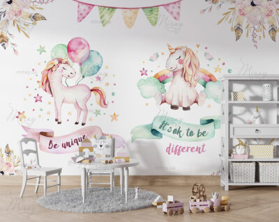 d-11-007-Единороги с шариками и радугой d-11-007-Единороги с шариками и радугой