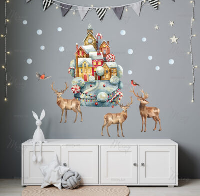 Wall mockup in child room interior. Nursery Interior in scandina Wall mockup in child room interior. Nursery Interior in scandina