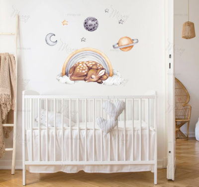 Set,With,Fantasy,Rainbow,,Moon,,Planets,And,Stars;,Watercolor,Hand Set,With,Fantasy,Rainbow,,Moon,,Planets,And,Stars;,Watercolor,Hand