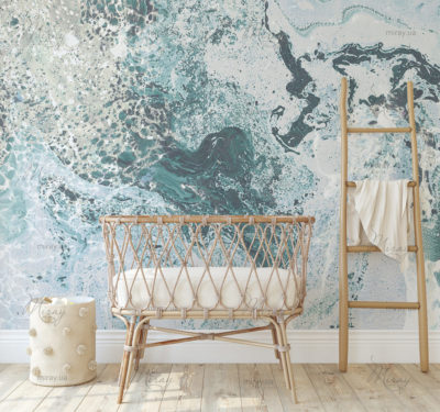 Nursery interior in boho style. 3d render. Nursery interior in boho style. 3d render.