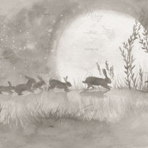 Watercolor,Picture,Of,Some,Rabbits,Running,Across,The,Field,With Watercolor,Picture,Of,Some,Rabbits,Running,Across,The,Field,With