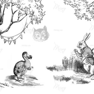 White Rabbit png sticker, Alice In Wonderland character illustra White Rabbit png sticker, Alice In Wonderland character illustra