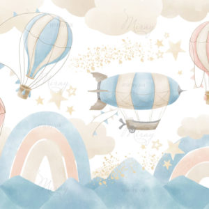 Wallpaper with Hot Air Balloons Wallpaper with Hot Air Balloons