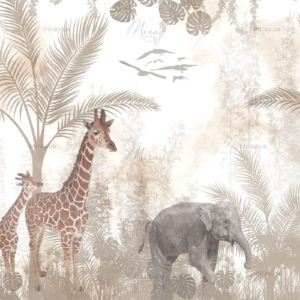 Cute,Animals,Wallpaper,Design,For,Kids,Rooms-,3d,Illustration Cute,Animals,Wallpaper,Design,For,Kids,Rooms-,3d,Illustration