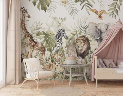 Empty light brown wall in modern child room. Mock up interior in scandinavian style. Free, copy space for your picture, poster. Bed, toys, rattan armchair. Cozy room for kids. 3D rendering. Empty light brown wall in modern child room. Mock up interior in scandinavian style. Free, copy space for your picture, poster. Bed, toys, rattan armchair. Cozy room for kids. 3D rendering.