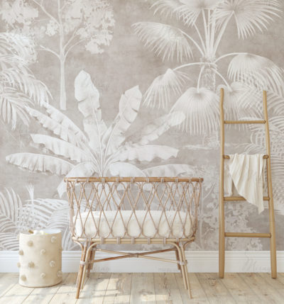 Nursery interior in boho style. 3d render. Nursery interior in boho style. 3d render.