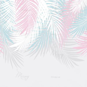 Листья-перья розовые с голубыми Листья-перья розовые с голубыми