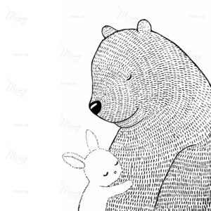 Black,And,White,Bear,With,Rabbit,,Lovely,Hugs Black,And,White,Bear,With,Rabbit,,Lovely,Hugs
