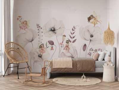 Empty wall in modern child room. Mock up interior in boho style. Free, copy space for your picture or poster. Bed, rattan chair, carpet, toys. Cozy room for kids. 3D rendering. Empty wall in modern child room. Mock up interior in boho style. Free, copy space for your picture or poster. Bed, rattan chair, carpet, toys. Cozy room for kids. 3D rendering.