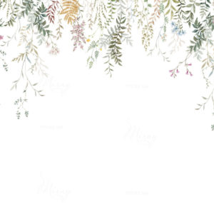 Mural,With,Leaves,And,Flowers.,Delicate,Watercolor,Vines,And,Flowers, Mural,With,Leaves,And,Flowers.,Delicate,Watercolor,Vines,And,Flowers,