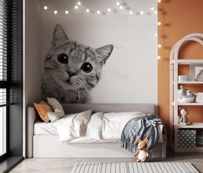 Kids Wall mock up. Kids orange interior. Scandinavian interior. Kids Wall mock up. Kids orange interior. Scandinavian interior.