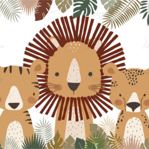 1. Handrawn abstract flowers background 1. Handrawn abstract flowers background